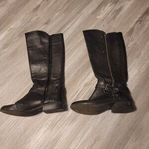 Womens Black Full Zip Guess Boots - Scuff on Toe in Picture - Size 10